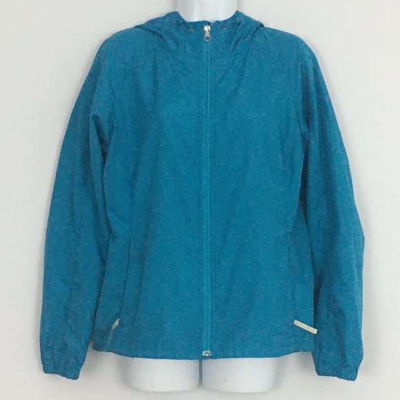 Eddie Bauer Jackets & Blazers - Eddie Bauer Womens S Teal Packable 100% Polyester Full Zip Lightweight Hoodie